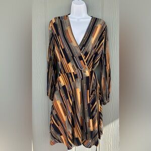 13*. VELZERA Women’s Flattering Wrap and Long -Sleeve  Dress
Size: L